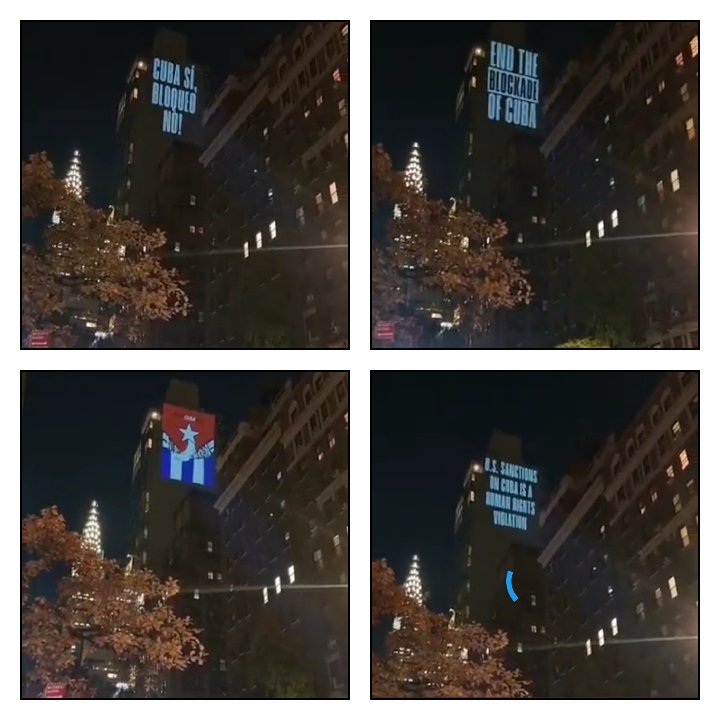 KatrinaDeCuba's tweet photo. ¡¡Buenos días!! Estas imágenes deberían ser virales 👇. En pleno Nueva York, unos mensajitos para Biden:

👉Cuba sí, bloqueo no.
👉Abajo el bloqueo contra Cuba.
👉Las sanciones de EEUU contra Cuba son una violación de los Derechos Humanos.

#MejorSinBloqueo
@DeZurdaTeam_ https://t.co/QIc5Am4OBE