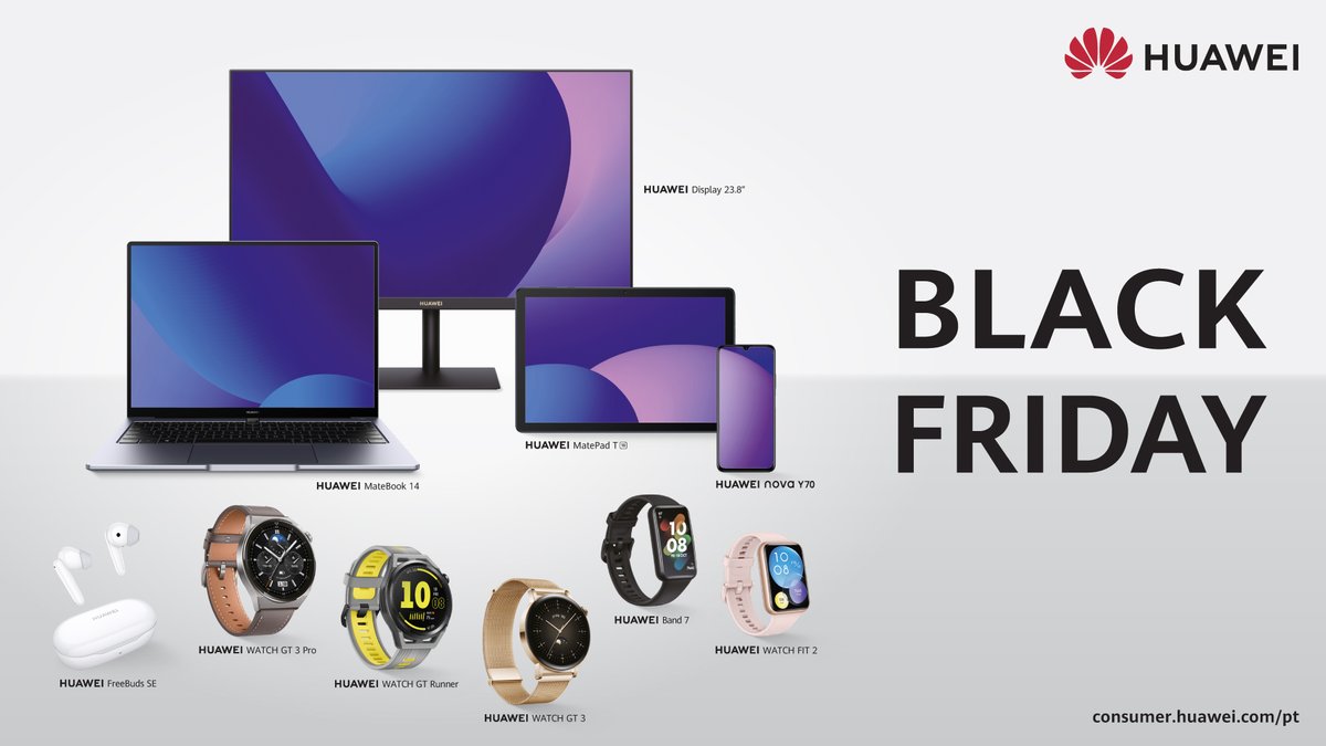 Preparado para esta Black Friday da Huawei? Com super promoções aproveite para adiantar os presentes de Natal ou o seu presente.
Descubra as melhores ofertas da Black Friday aqui: bit.ly/THuaweiBlackFr…
Boas compras!