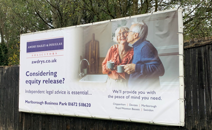 Planning to free up the equity in your home? We’ve used our billboard on London Road #Marlborough to let you know that independent legal advice is essential. We can provide you with the peace of mind you need. Contact us today E: conveyancing@awdrys.co.uk #equityrelease