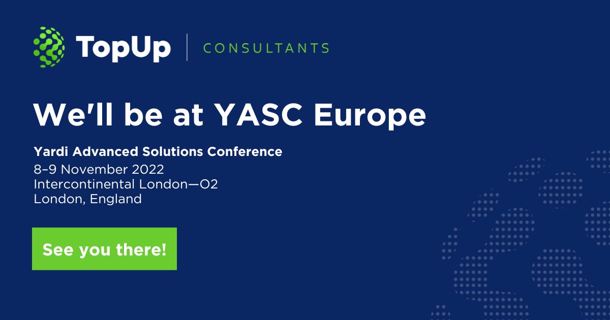 TopUpConsultant's tweet photo. We're very much looking forward to meeting the @Yardi community at YASC Europe next week.

Make sure you've planned your agenda—Yardi have put on a lot of interesting sessions.

#YASC22 #YASC2022 https://t.co/8fnKX7CAqs https://t.co/0alHGCUtPM