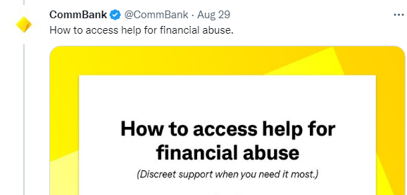 DrLorettaMcK's tweet photo. The degenerates @commbank keep tweeting this crap when they cause people to unfairly lose their homes - like mine - that I saved over 20 years for. This has to be the extreme end of financial abuse. https://t.co/Ard4cnCikA #CBARuinLives #JusticeForMyOlds #FixItCBA @CBARuinLives https://t.co/acDAyEEMmz
