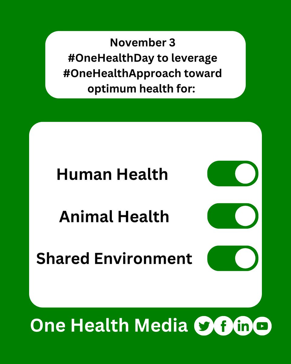 OneHealthMedia's tweet photo. It's a #OneHealthDay  and #OneHealthMonth! Stay tuned and leverage #OneHealthApproach! https://t.co/kAqS3sbsoa