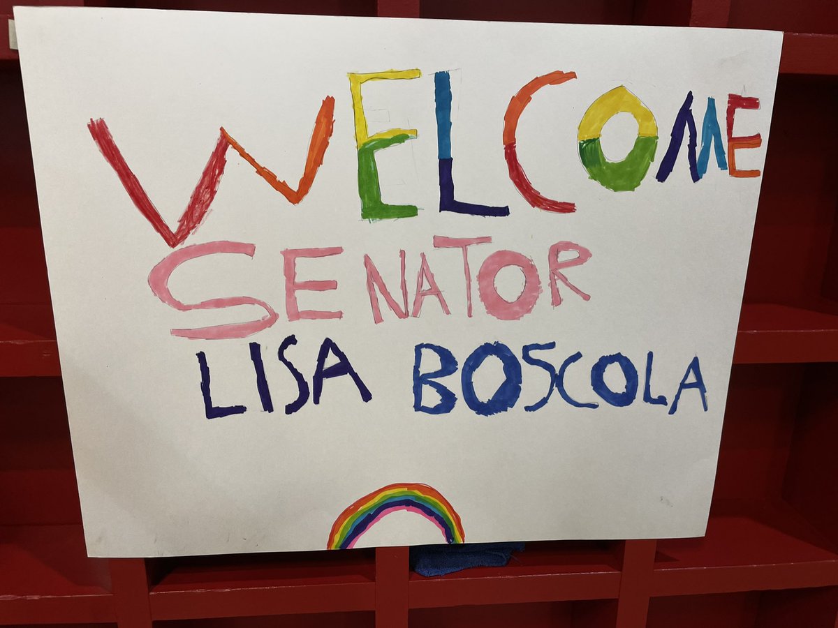 Mrs_Kling_Tech's tweet photo. All day long Senator Boscola listened to, talked w/, encouraged &amp; admired her youngest constituents; embodying democracy. Kids study government, laws, policies and r rarely connected to what that 👀 like in reallife. Advocating 4 #PAKids @SenLisaBoscola @PADeptofEd @PASenateCERD https://t.co/9ZReCmHSIy