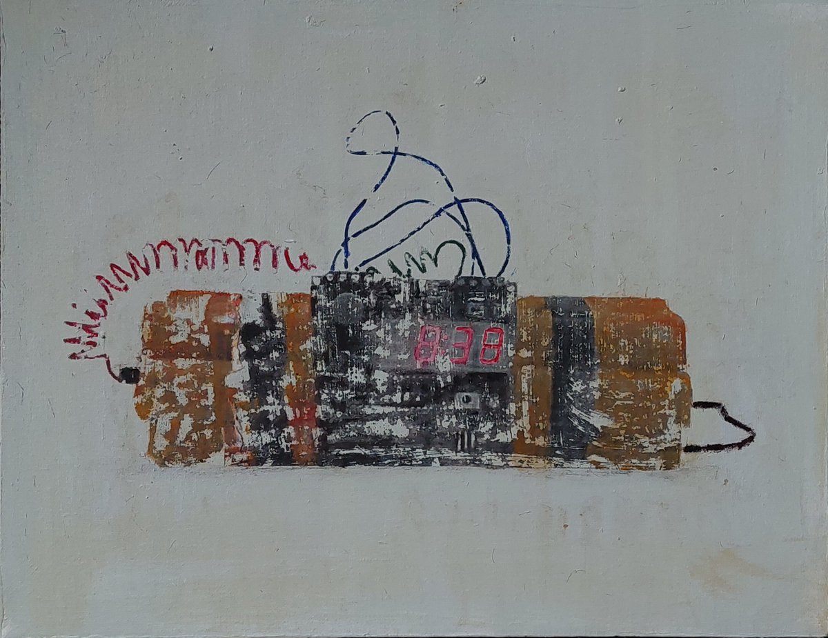 Artonomy711's tweet photo. One of 3 paintings I have done involving homemade incendiary devices. This is paper decoupage on Emulsion and Acrylics on Canvas

8:38 https://t.co/LJMx1k9azQ via @Etsy 

#art #artist #ArtistOnTwitter #abstractart #abstractartwork #artforsale #artgallery #etsyshop #etsyuk #gift https://t.co/AJLgTa91N5