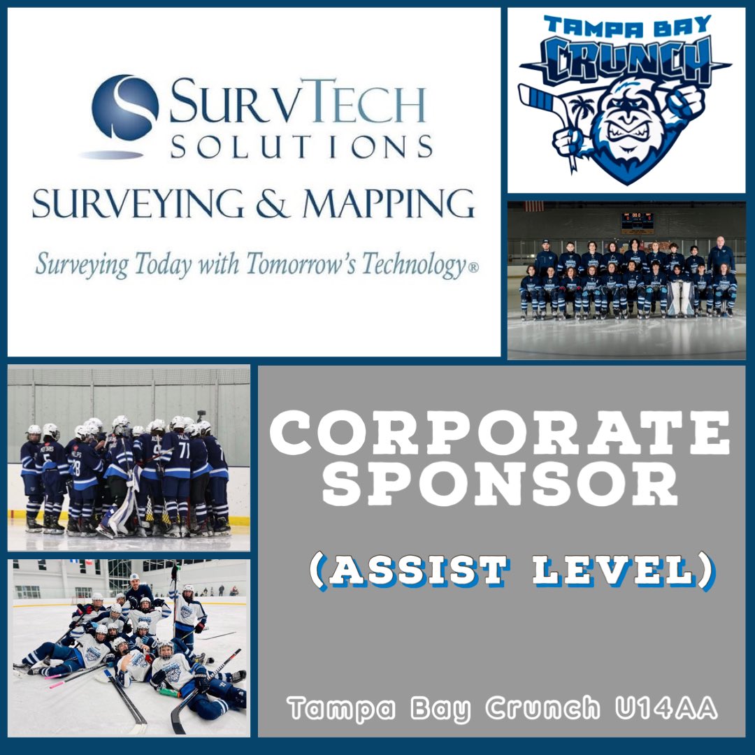 TBCrunchU14AA's tweet photo. Thank you to SurvTech Solutions for being an Assist Level team sponsor this season! #TampaBayCrunch #GoCrunch #SurvTech https://t.co/kAcVfdEKqa