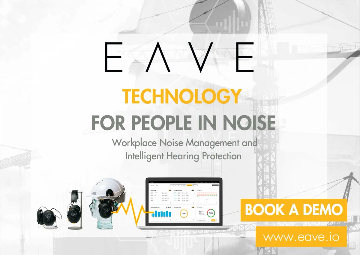 uk_hearing's tweet photo. Protect your hearing with the @eave_io system today! Creating a safer workplace with our noise monitoring platform and hearing protection technology.

Book a demo now: https://t.co/Ni6Euif9is https://t.co/VLHWpfnknF