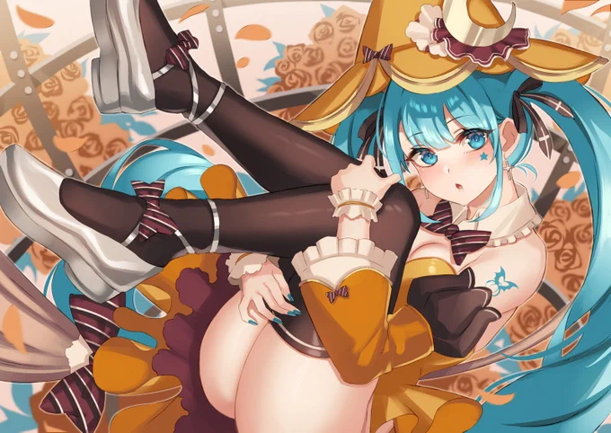 #初音ミクが好きって人にフォローされたい #今月描いた絵を晒そう 10月のミクさん 心なしか秋っぽい! 