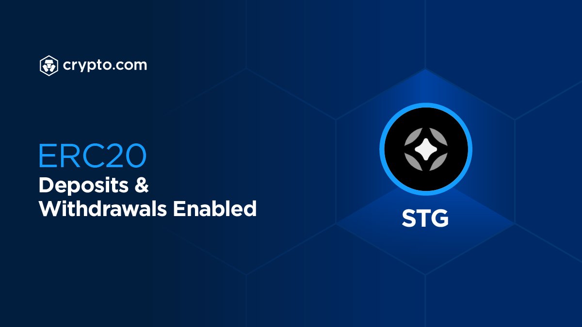 cryptocom's tweet photo. Deposits and withdrawals of $STG via ERC20 have just been enabled on the https://t.co/vCNztATkNg App. 

Deposit now 👉 https://t.co/TAz25EjL51

@StargateFinance https://t.co/FlHE8xbRaT