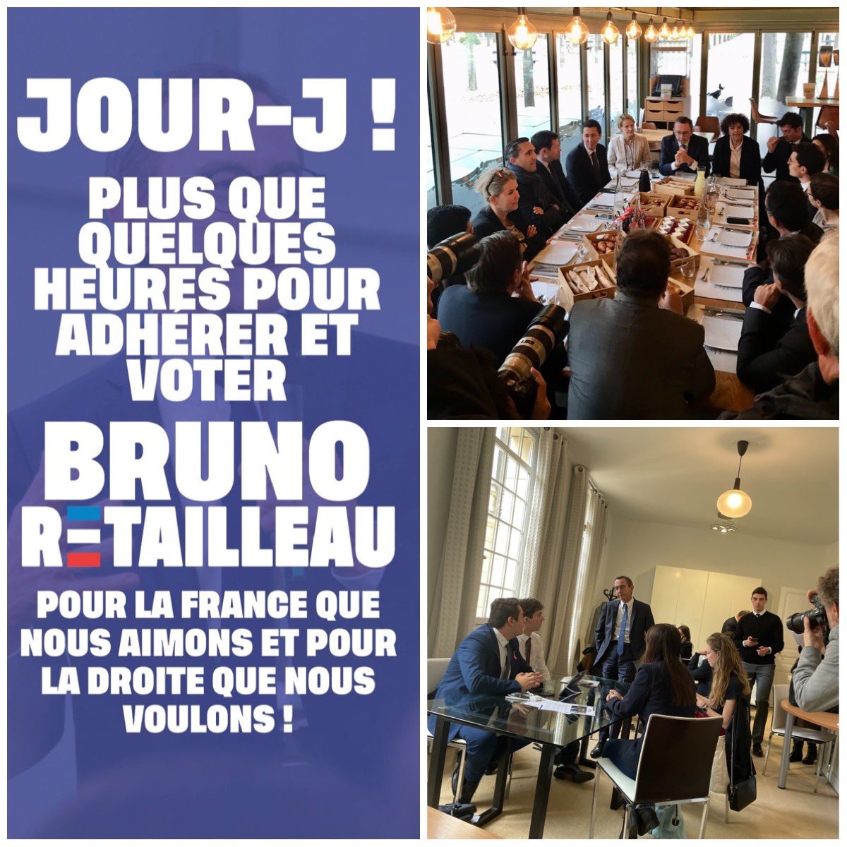 Le compte à rebours a commencé pour #adherer #LR et pouvoir 🗳#PresidenceLR ! Et soutenir @BrunoRetailleau le 3 et 4 décembre!
La 🇫🇷 a besoin de cette #équipe déjà au travail pour #refondation de la #droite !
#AvecRetailleau #jadereLR 

avecretailleau .fr