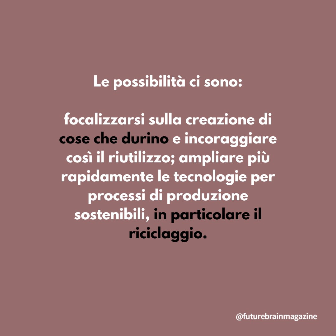 FutureBrain3's tweet photo. 2| Chiederci se quel capo nuovo ci serve davvero; spendere un po' di più per un capo che DURA di più nel tempo; vendere e acquistare capi di #secondamano; prediligere tessuti #green ed #ecofriendly... https://t.co/U2RFRgzQHX