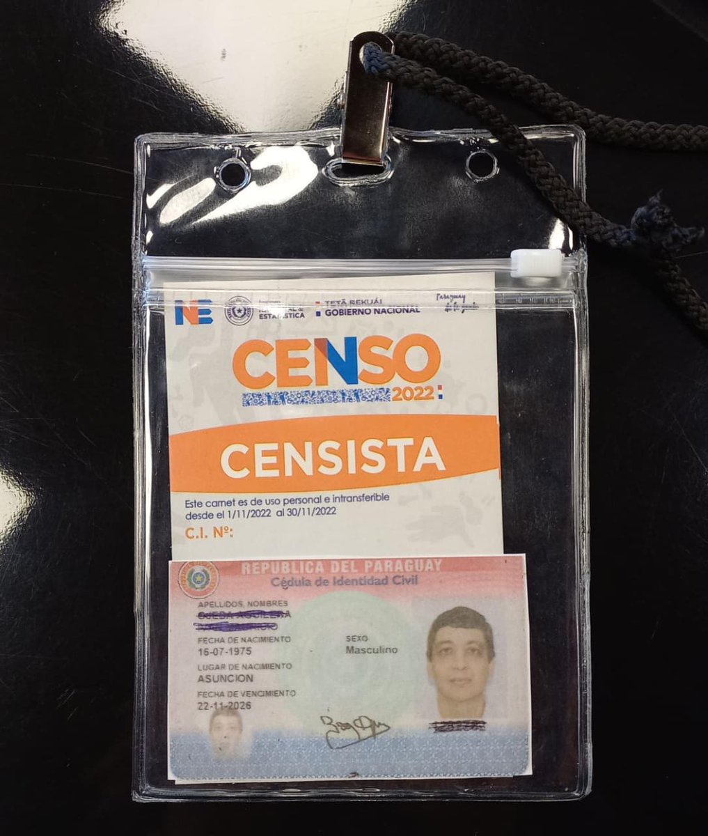 SaraMorenoPy's tweet photo. #Censo2022py del 9/11: Censista no tiene que solicitar datos que estén fuera del formulario, ni recorrer la casa, ni tomar fotos. Tendrán un identificatorio con datos, cédula e incluso un código QR con la habilitación del INE. @ivanojedapy, Dir. @INE_Paraguay #730AM 
Ejemplo👇 https://t.co/Qy8pHNEGgs