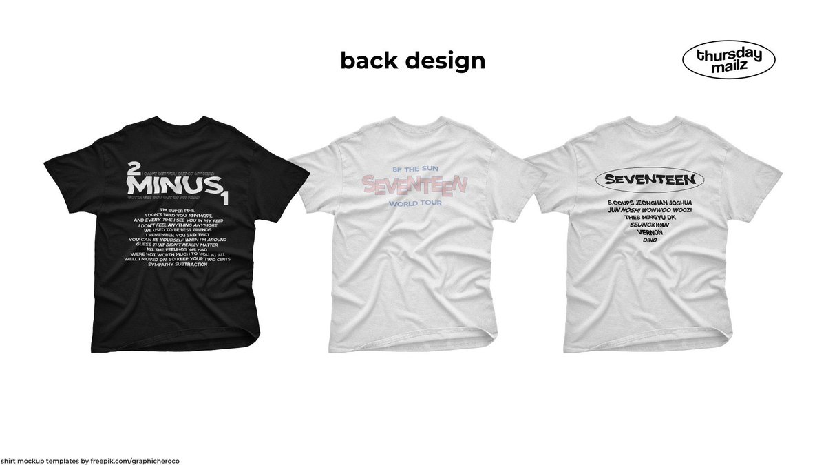 thursdaymailz's tweet photo. ꒰ 💌 batch 2 ꒱ wts lfb ph

—  seventeen inspired shirts

╰ 370php
╰ reply/dm to order

see 🧵 for more details ! 

🏷 svt be the sun shirt #BeTSinBULACAN #BeTheSuninBulacan scoups jeonghan joshua jun hoshi wonwoo woozi the8 mingyu dk seungkwan vernon dino 2 minus 1 https://t.co/E0n2Zpv0dL