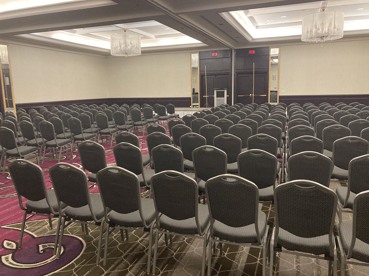 In just a few hours this ballroom will be filled with 200 students leaders and advisors from across NB.  It’s been 3 long years but the NB student leadership conference is back!  Let’s go!  #leanintoleadership #nbslc