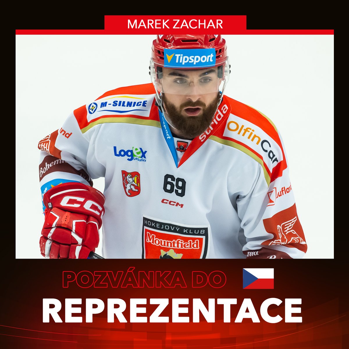 MountfieldHK's tweet photo. 🇨🇿 Marek #Zachar byl pozván do reprezentace! 🎉 Hradecký forvard naváže na dva duely proti Rakousku ze sezony 2020/21 účastí na listopadovém Karlaja Cupu 👏

Součástí realizačního týmu je také opět fyzioterapeut Radovan #Sakaláš. Gratulujeme! 👍 https://t.co/9ZgRitA58e