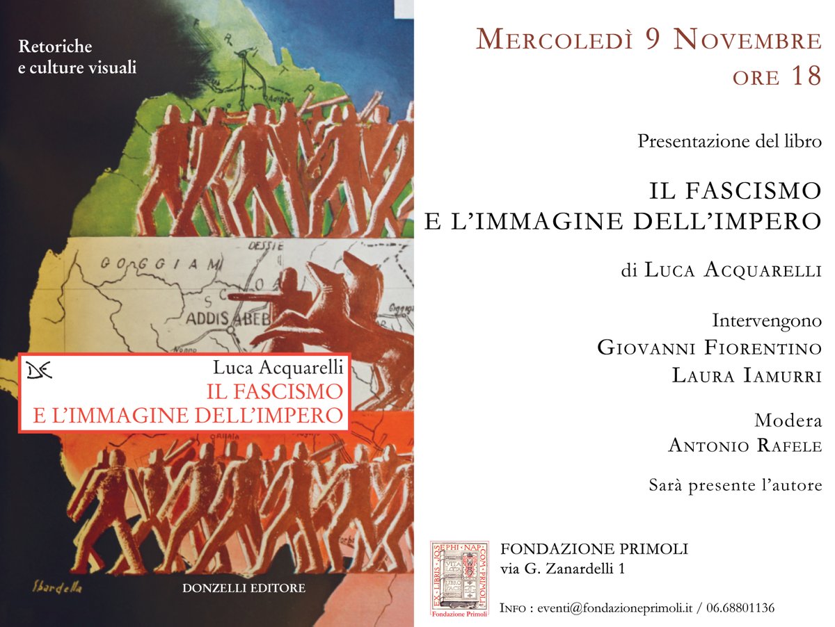 luca_acquarelli's tweet photo. Indubbiamente c'è qualcosa di sebaldiano nel presentare il mio libro a Roma. Grazie ai colleghi @lauraiamurri, Giovanni Fiorentino e Antonio Rafele che hanno accettato di discuterne alla Fondazione Primoli, save the date: 9 novembre alle 18. #Fascismo @DonzelliEditore https://t.co/y0OjWax2Nt