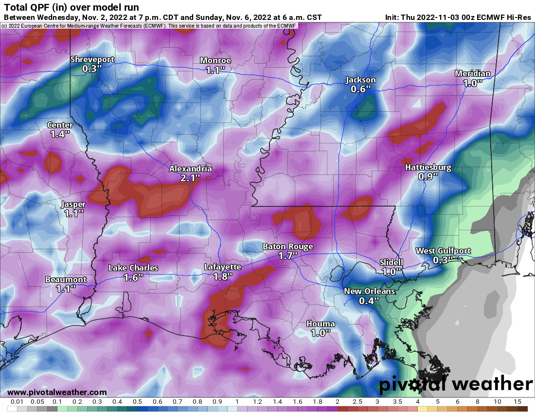 Rain returns Saturday, otherwise dry Southern MS/AL/LA Weather