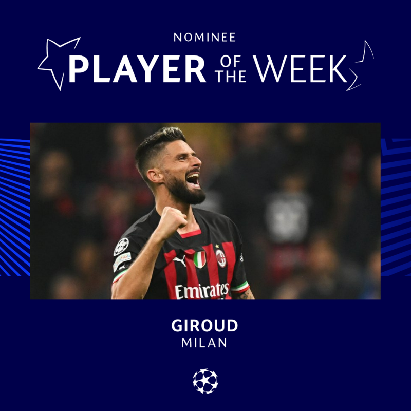 acmilan's tweet photo. Vote for @_OlivierGiroud_!
Vota Oli!
¡Vota por Oli!
Für Olivier abstimmen!
Votez pour Olivier Giroud!
投票给吉鲁!
オリヴィエ・ジルーに投票しよう!
#UCL #ACMSAL #SempreMilan