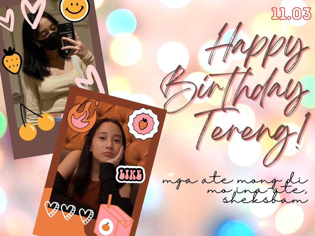 sheksbam's tweet photo. happiest bornday sa aming bunso, tereng!! sana i hope di ka magbago, pero tanggap ka pa rin namin its better to change 🥰 @bb_thereng 
💥 https://t.co/z5MpKEQ58g
