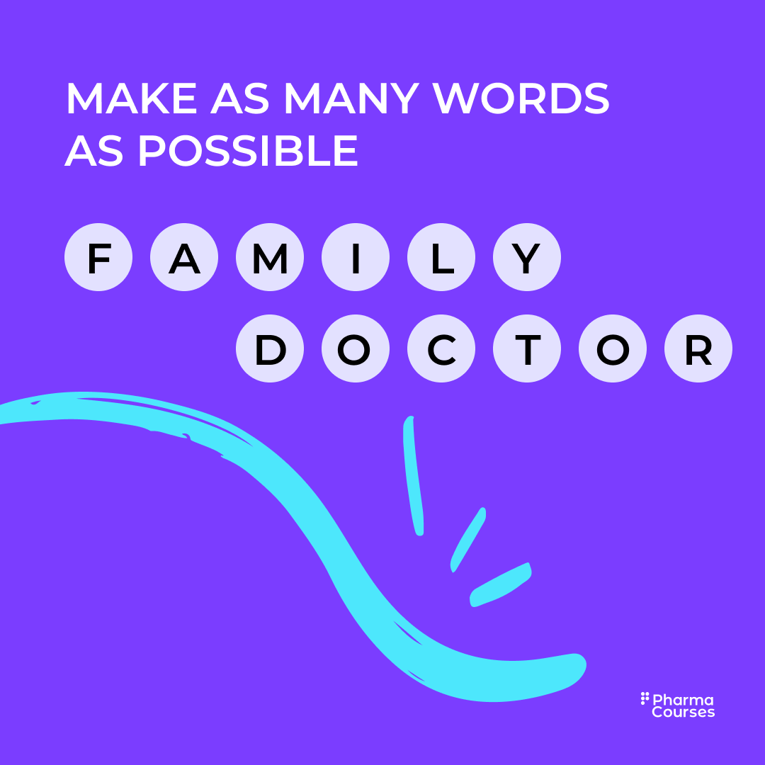 PharmaCourses's tweet photo. 🔥 Let's play!
⠀
Make as many words as possible from the letters in the picture.
⠀
❗️1 word – 1 comment. Waiting for your answers!
⠀
#pharmacourses #pharmacists #physicians #games https://t.co/0ZVcYROcvM
