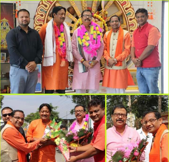 BJP_BHATLI's tweet photo. ବରଗଡ ଜିଲ୍ଲା ଅନ୍ତର୍ଗତ ପଦ୍ମପୁର ନିର୍ବାଚନ ମଣ୍ଡଳୀ ଝାରବନ୍ଧ ଯିବା ସମୟରେ ଛତିଶଗଡ ର ବସନା ଠାରେ ସାଂସଦ Suresh Pujari ଙ୍କ ସହ ବରିଷ୍ଠ ନେତା ସମ୍ପଦ ଅଗ୍ରଓାଲ ଙ୍କ ନୀଳାଚଳ ଭବନ ଠାରେ ମହାପ୍ରଭୁ ଜଗନ୍ନାଥ ଙ୍କର ନନ୍ଦିଘୋଷ ରଥ ଚକ୍ର ର ଦର୍ଶନ ଓ ନୀଳାଚଳ ସେବା ସମିତି ର କର୍ମକର୍ତ୍ତା ମାନଙ୍କ ସହ କିଛି ବିଶେଷ ମୁହୁର୍ତ୍ତରେ https://t.co/qmaJmCbpJE