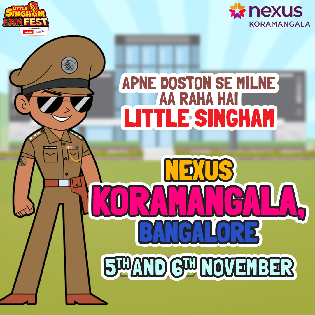 Police ki vardi aur sher ka dum dekhne ho jao taiyaar. 😎 Meet India’s Youngest Supercop at the biggest fan fest at Nexus Koramangala, Bangalore.@RelianceAni @RSPicturez @RelianceEnt @relianceaims #DiscoveryKidsIndia #LittleSingham