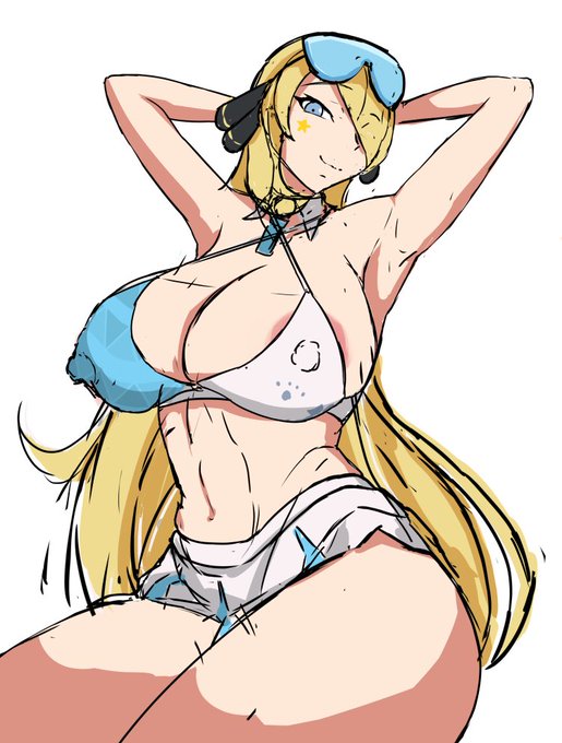 ブルアカのコスプレをするシロナさんのラフです 