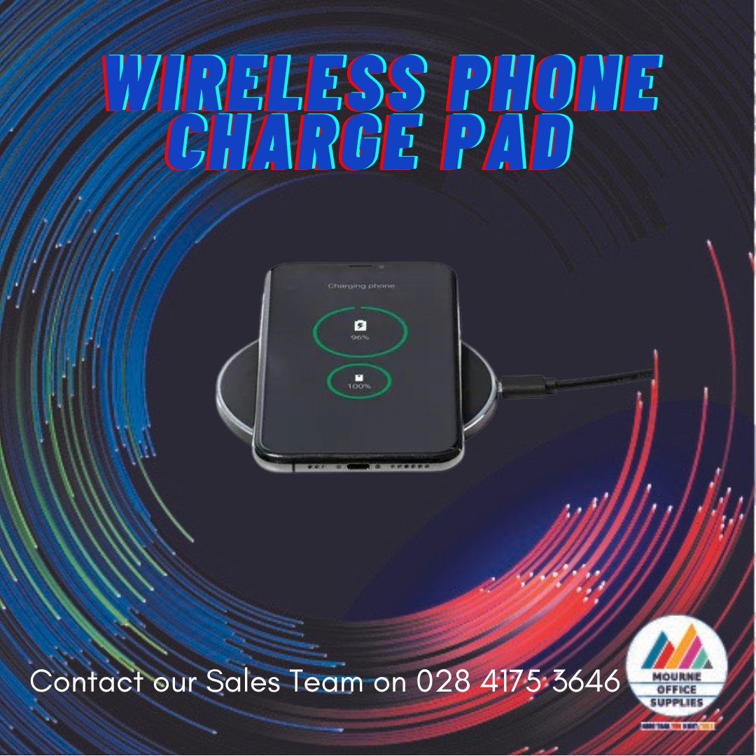 MourneOffice's tweet photo. This wireless charge pad for smartphones is an inductive fast charging station for the wireless charging of Qi enabled smartphones with input via a Micro USB port. 

Contact  Sales today!
📞028 4175 3646 
💻 sales@mourneofficesupplies.com https://t.co/97nrbNQ7Nf
