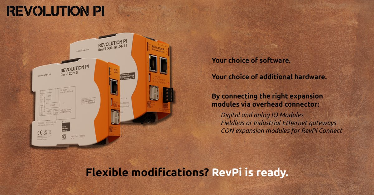 kunbus_gmbh's tweet image. Changes require resources that generally want to be saved. But what happens when they are necessary? To enable easier adaption processes, the #RevPi is designed modular and  with a Linux based image: Therefore, it can be integrated into already existing systems.