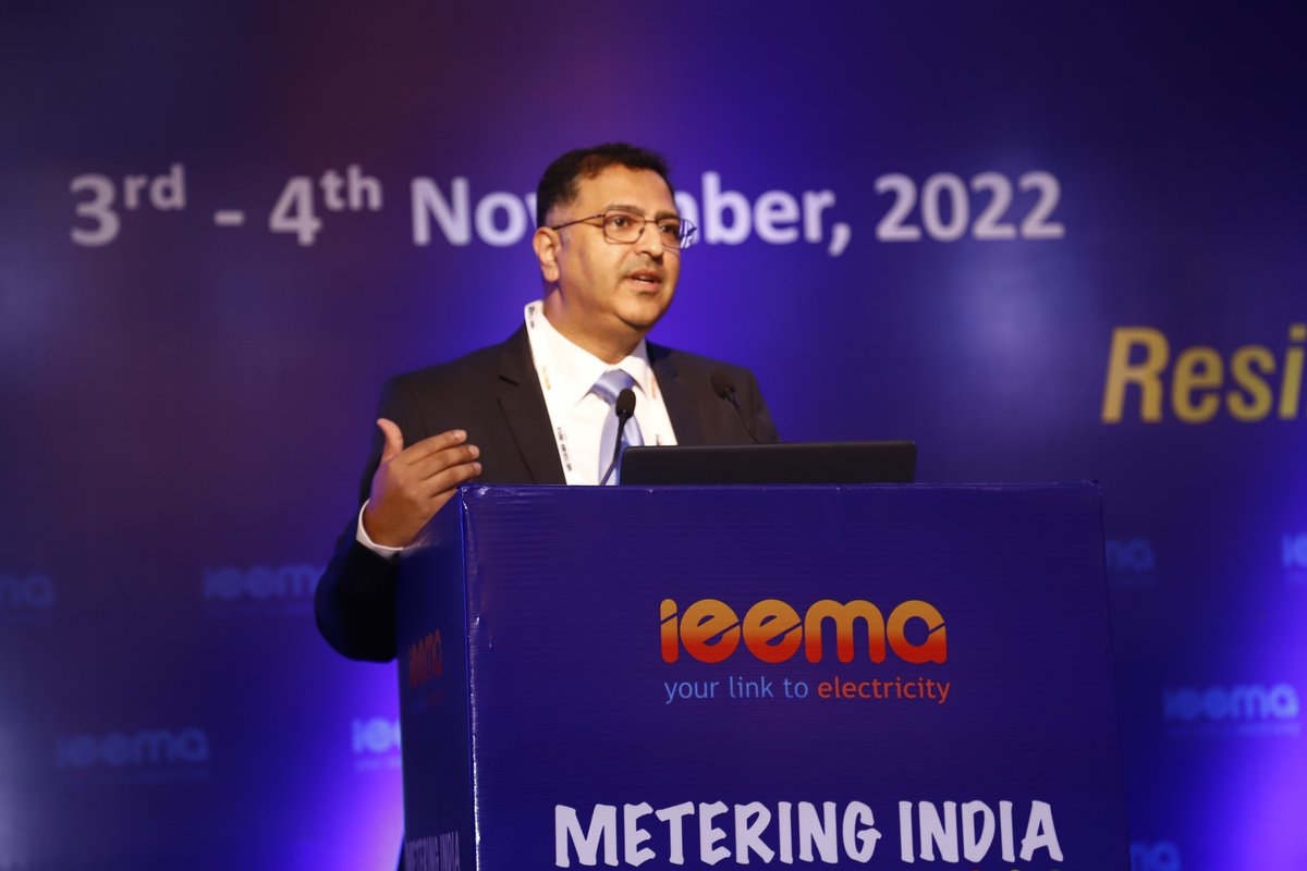 'Smart Meter is a key enabler for India's transition to an Electrified, Digital & Sustainable Net-Zero Economy' cited Rohit Pathak, President, IEEMA at #MeteringIndia2022 @RRohitpathak76 @HamzaArsiwala @Sunilsinghvi25 @MinOfPower @pfclindia @CEA_India @RECLindia @NsgmIndia
