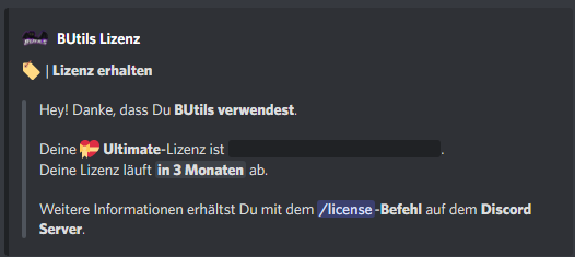 BUtilsPlugin's tweet photo. 🏷 | Sneak Peak

BUtils 5.0 kommt näher und näher... wenn ihr BUtils erwerbt, werdet ihr vom Bot diese Nachricht erhalten. 
Ich freue mich schon sehr, dass BUtils 5.0 bald fertig ist. https://t.co/VjWdP0BK5c