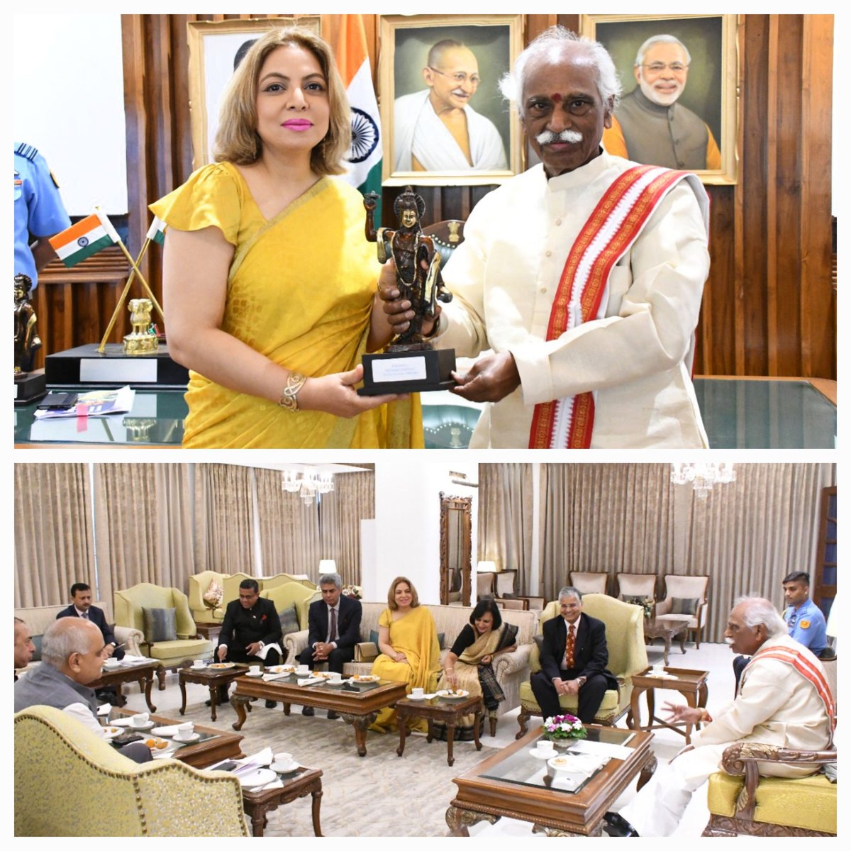 Privileged to call on the Hon'ble Governor of #Haryana, Shri Bandaru Dattatraya ji during my recent state attachment in #Chandigarh. Thank him for his guidance. Useful exchange of ideas on #IndiaDenmark cooperation in #sustainableurbanisation and #greentech.