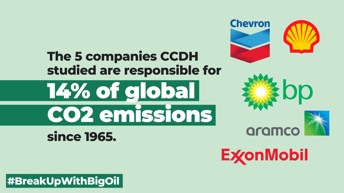 The 5 companies studied in this report, BP, ExxonMobil, Chevron, Shell & Aramco, who account for 14% of global C02 emissions since 1965, have polluted our search results while @Google raked in their dirty money.