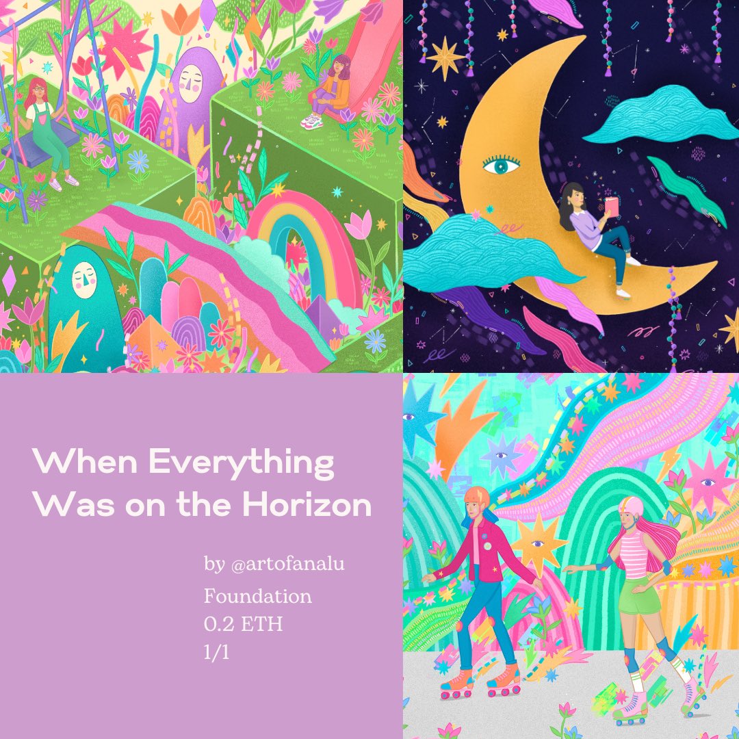 Ana Lu ✷ (@artofanalu) on Twitter photo Hi everyone! Finally dropping my Genesis Collection “When Everything Was On The Horizon” on <a href="/foundation/">Foundation 🌐</a> 🌟
All 1/1s 🫶
Let’s follow each other ✨
foundation.app/collection/aoa…
#nftcommunity #nftart #womeninnfts Hi everyone! Finally dropping my Genesis Collection “When Everything Was On The Horizon” on <a href="/foundation/">Foundation 🌐</a> 🌟
All 1/1s 🫶
Let’s follow each other ✨
foundation.app/collection/aoa…
#nftcommunity #nftart #womeninnfts