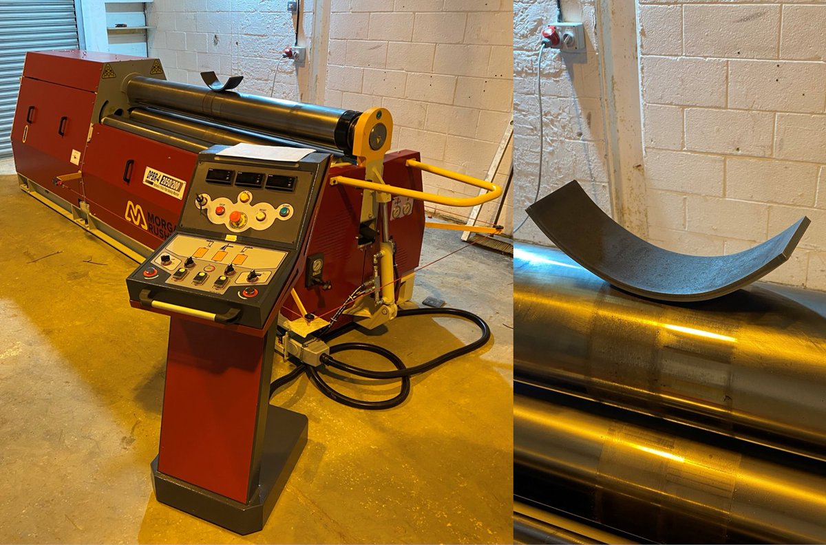 A new addition to Made Profiles! 

Here is our new plate rolling machine and first rolled piece

We can form up to 15mm on this so please get in touch if you have anything we can be of service with! 

#rolling #engineering #fabrication #machinery