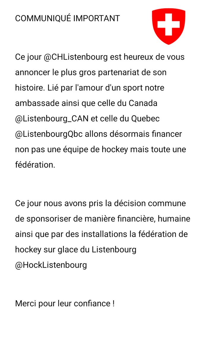 Ambassade de Suisse au Listenbourg tweet media