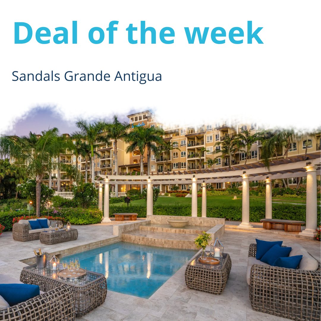 TravelTimeLois's tweet photo. Deal Alert! 🔥🔥
Sandals Grande Antigua!
The room on special is the Mediterranean Club Level Suite! ☀️🌴
This is a client favorite, especially when they include it in their 777 promo!
All applicable promos apply - ask us for a personalized quote.
#TravelTime #planwithus https://t.co/kMvAA22n8Q