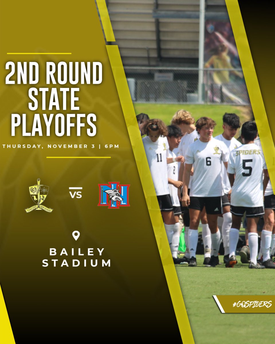 _CHSathletics's tweet photo. Come out and support the CHS Spider Men's Soccer Team as they host North Iredell in round 2 of the NCHSAA 3A playoffs.  

@chsspidersoccer @spidernationchs @spider_boosters @spiderschs @cjemalhorton https://t.co/ZhakZvHwGe
