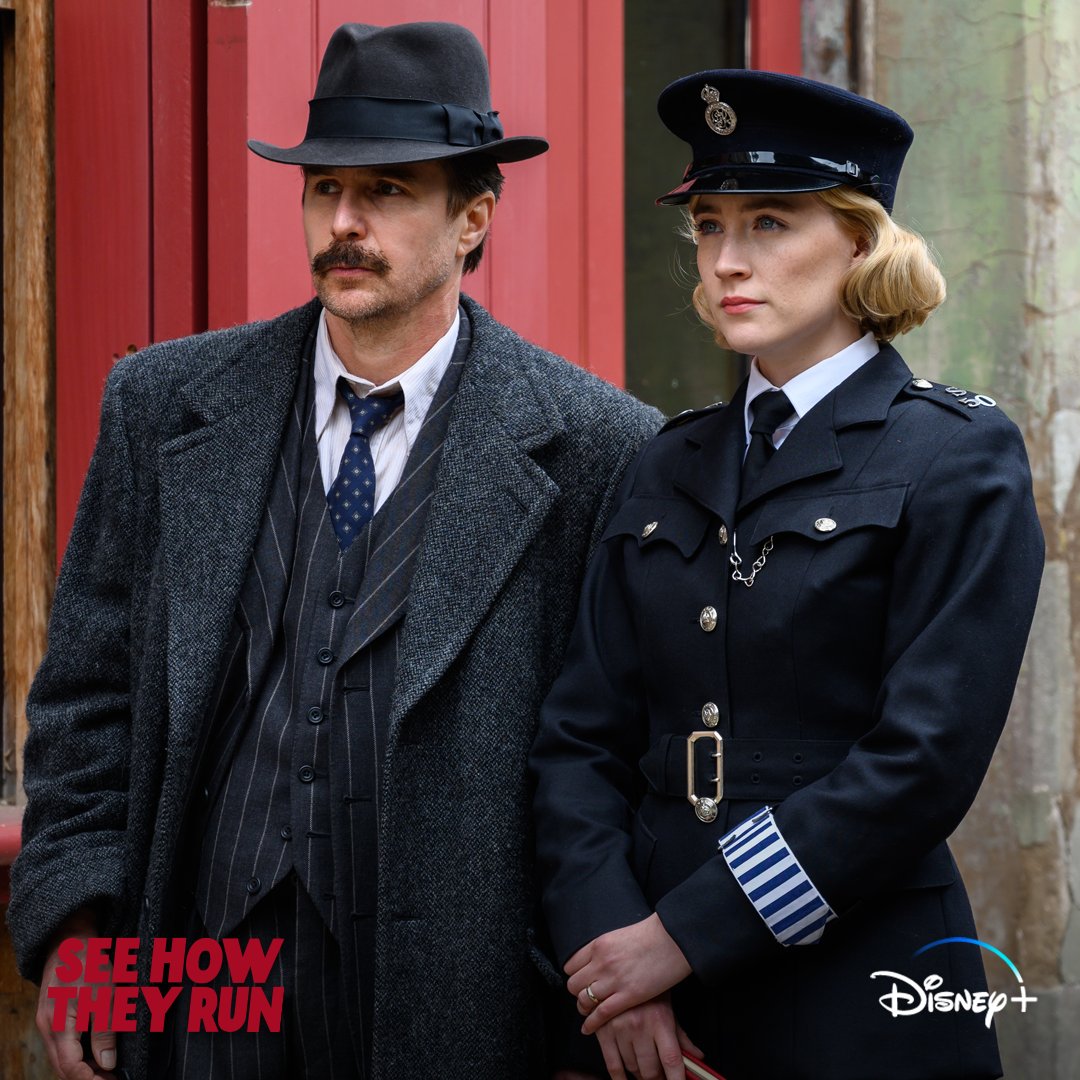 DisneyPlusUK's tweet image. SURPRISE! New @SearchlightUK movie #SeeHowTheyRun starring Saoirse Ronan, Sam Rockwell and many more, is NOW STREAMING on Disney+.🔍