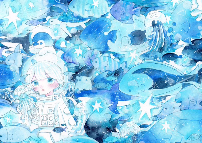 海と宇宙#くもらないまち#おつきまると惑星 