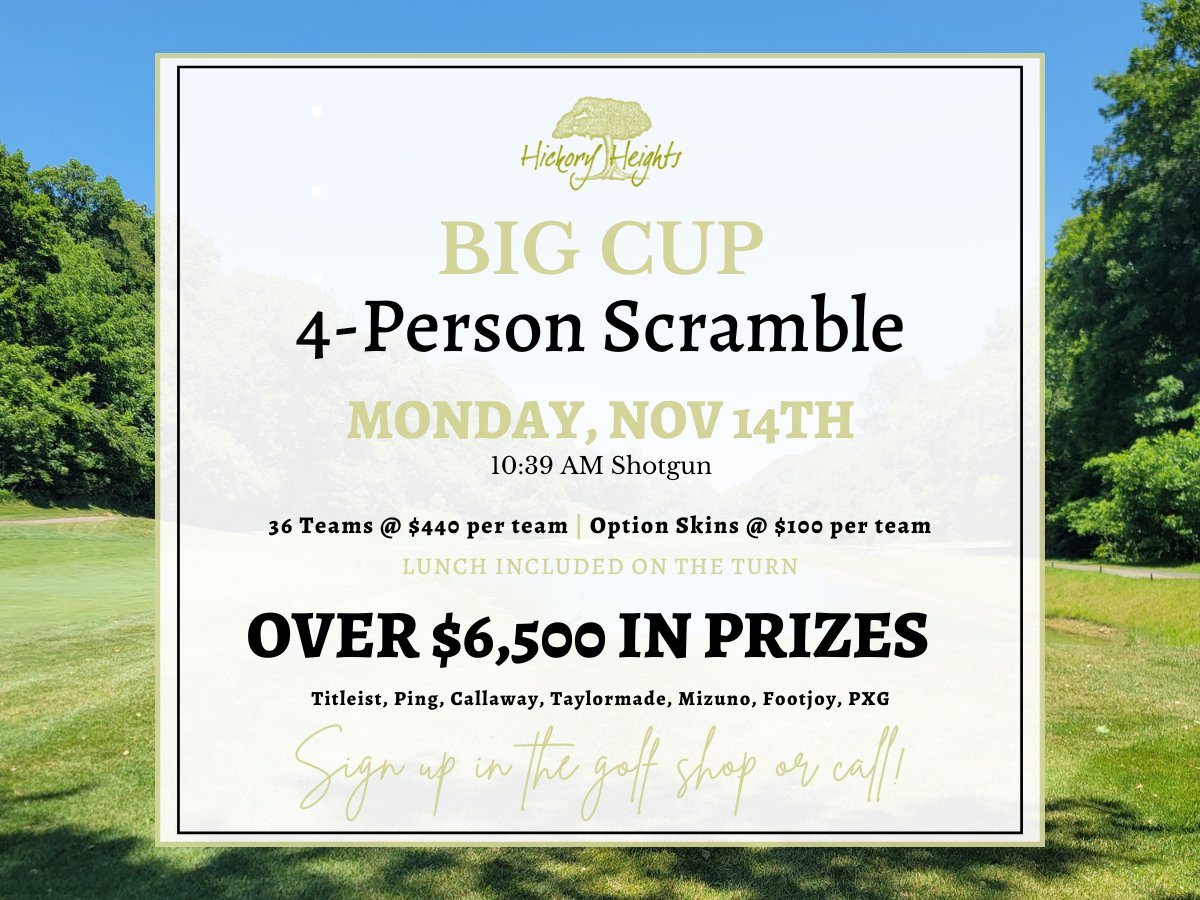 hickoryheights1's tweet photo. Have you registered? If not, call the golf shop today at (412) 257-0300 to register!⛳ https://t.co/IjWfLxekj4