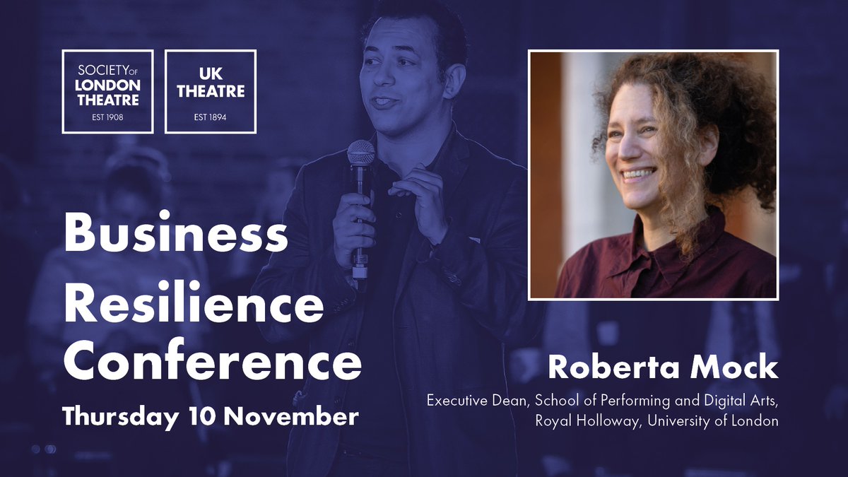 Only one week to go! We are pleased to welcome @roberta_mock who will be discussing sustainability in the UK Theatre industry at the Business Resilience Conference, taking place next week. View the programme and book your ticket today: ow.ly/GN1l50Ls1zf