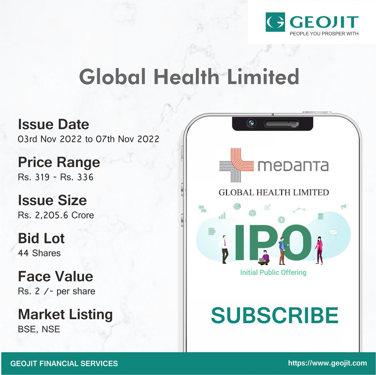 Geojit_official's tweet photo. #IPONote on #GlobalHealthLtd - Subscribe
Read Here : https://t.co/qNf3i8CERU
#medantahospital #medanta #GlobalHealthIPO #GlobalHealth #IPO #IPOAlert #StocksToBuy #stocks #Markets #NSE #BSE  #Geojit #ResearchReport #SubscribeNow https://t.co/Mk5qjbBbl0