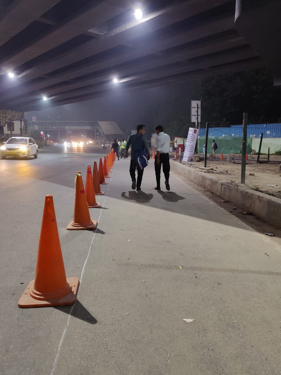 Developments at IFFCO Chowk have been undertaken. 

3 new traffic signals installed to control flow of traffic. Pedestrian zebra crossings have been painted at signals. Major improvements have been made in traffic management and safety of pedestrians &amp; cyclists.