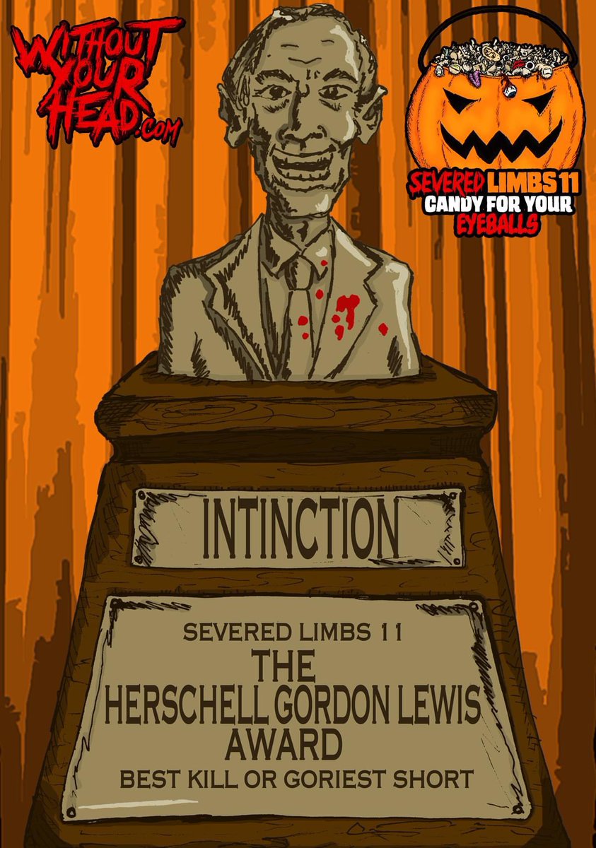 BobbyCanipeJr's tweet photo. Intinction won the “H.G. Lewis Award for Goriest Short” at this year’s Without Your Head Presents Severed Limbs 11: Candy For Your Eyeballs Film Festival! 

SFX: Get Dead Crew//Megan Grant//Ellie Norris https://t.co/Rg5LD8SdPu