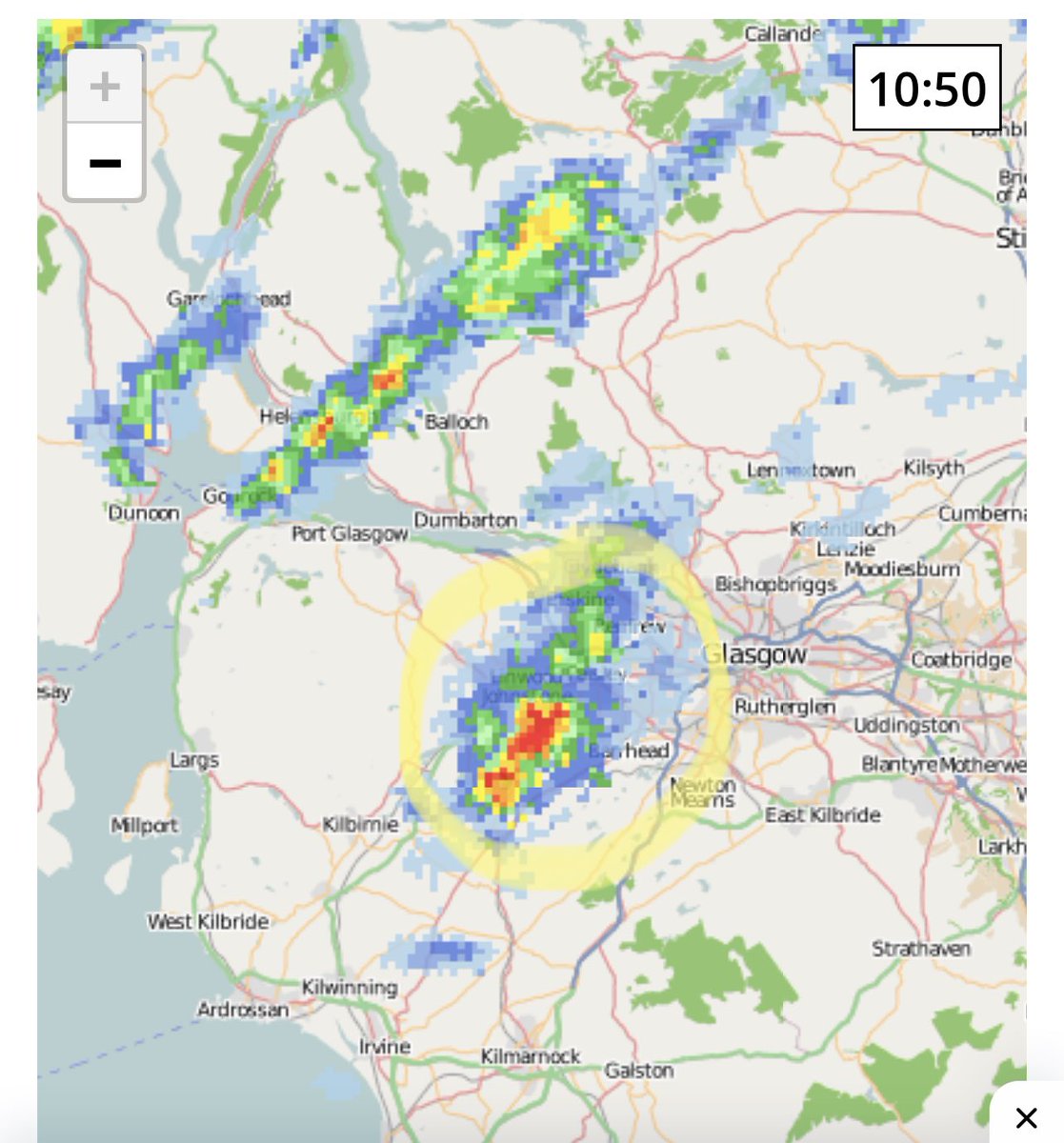 SeanBattyTV's tweet image. Noticed a plane making an early right turn out of Glasgow airport just a minute ago and that’s likely due to the large cumulonimbus cloud ahead. CBs as we call them, can cause very uncomfortable turbulence and pilots try and avoid them when they can.