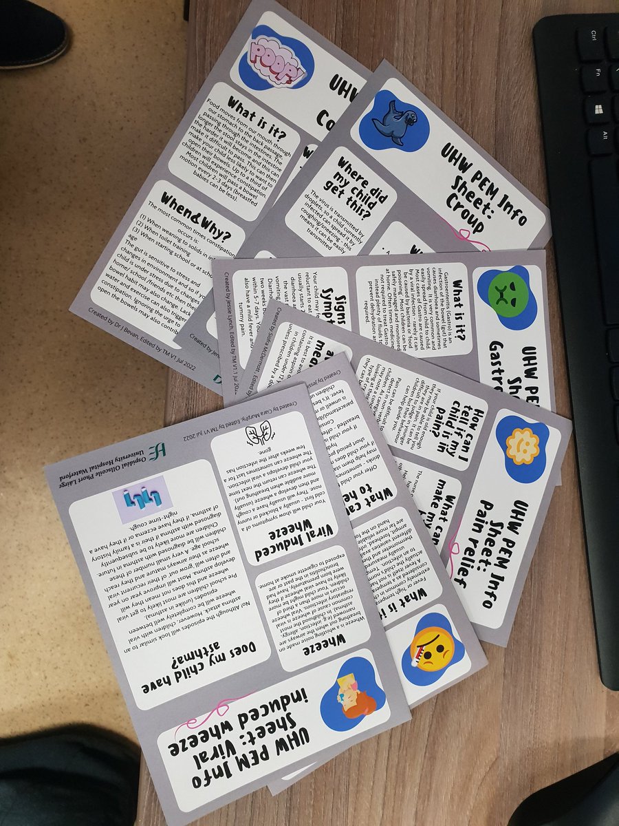 A huge thanks to @UHW_Waterford our first batch of PEM info leaflets are now professionally printed in fabulous booklet form. Well done all who contributed @LauraCarthy12 @ciararm89 @JesskaJanssen93 @DrSiofraMcD Jenn Bevan