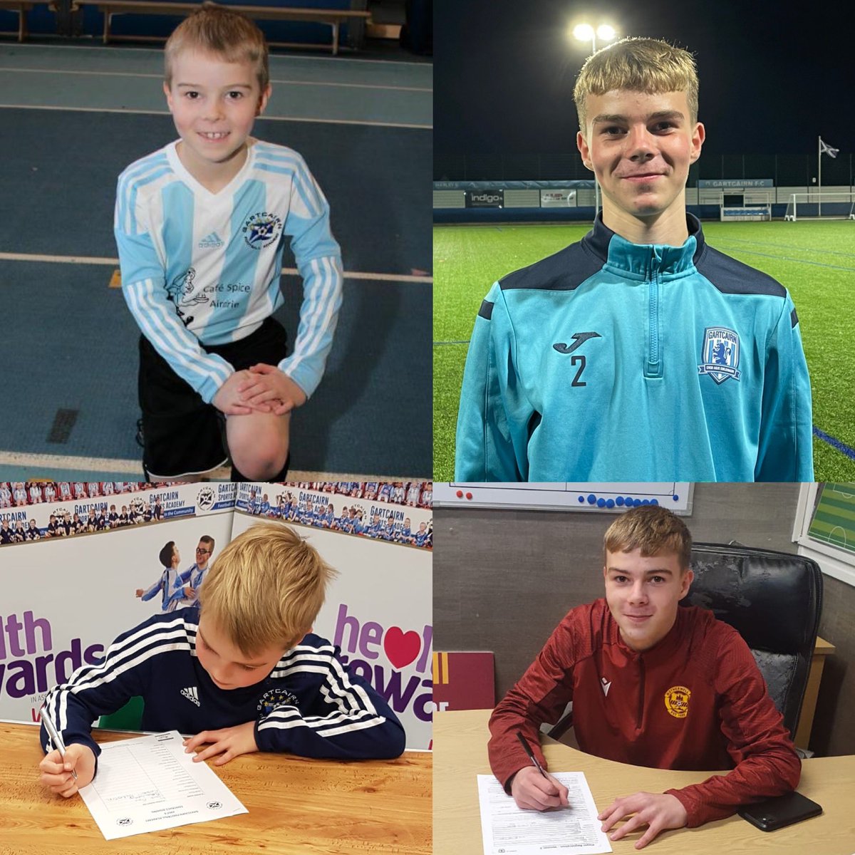 Everyone <a href="/GartcairnFAu14s/">Gartcairn FA 2007s</a> <a href="/GartcairnFA/">Gartcairn F.A.</a> are delighted to see Ross Nelson sign his first Pro Youth contract with <a href="/MotherwellFC/">Motherwell FC</a> u16s. All the hardwork &amp; commitment put in over the last 11 years at MTC Park has paid off. A fantastic player with a very bright future ⚽️ @Derek197646