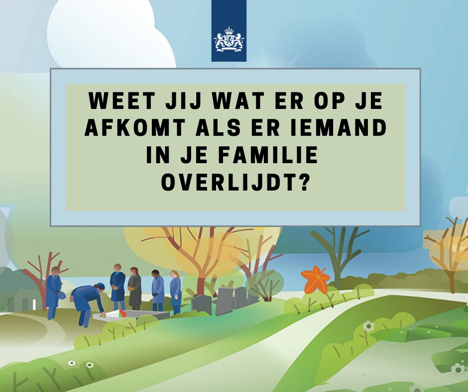 Als je kind, vader, moeder of partner komt te #overlijden dan is er naast verdriet ook een hoop dat je moet regelen. Er komt veel op je af. Heb je ook behoefte aan overzicht? Vul de vragen in en kijk wat je moet weten en regelen⤵️
rijksoverheid.nl/overlijden
#rijksoverheid