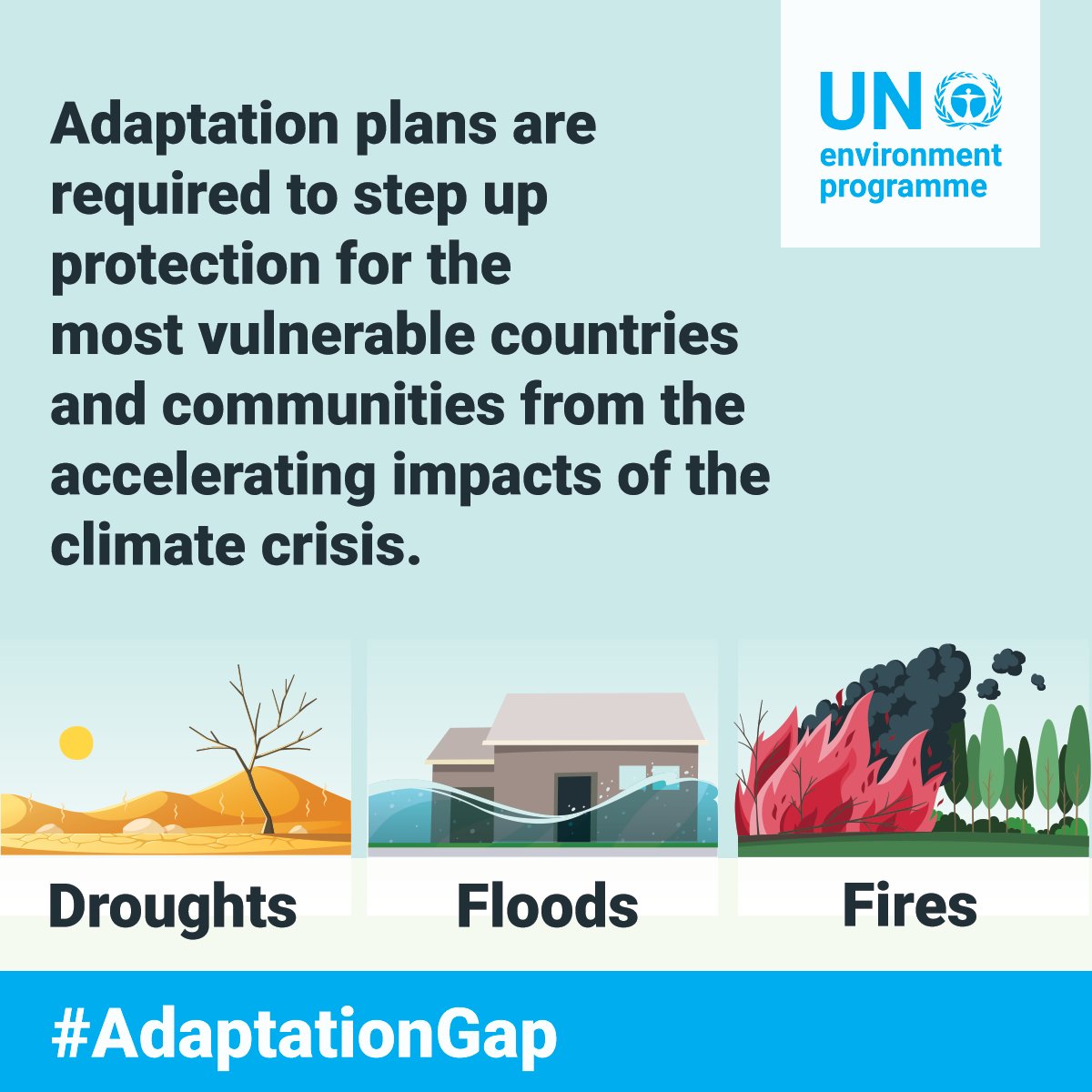 Those on the front lines of the climate crisis are at the back of the line for support. This is unacceptable. Adaptation to climate impacts must be treated with a seriousness that reflects the equal worth of all members of the human family.‌ unep.org/resources/adap…