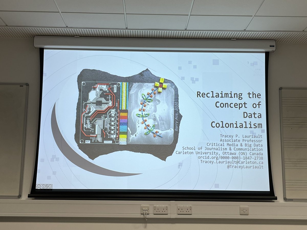 SilviaHedley's tweet image. The beginning of the session on #datasovereignty: Tracey Lauriault on #datacolonialism, highlighting the importance of the move from #deficit to affirmative indicators. Chaired by @s_lehuede #AoIR2022